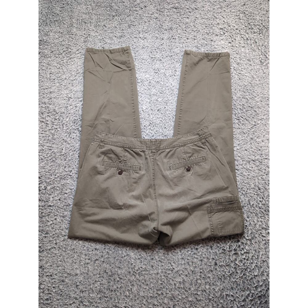 Weatherproof Pants Men 32x34 Green Canvas Casual Workwear Straight Leg Carpenter